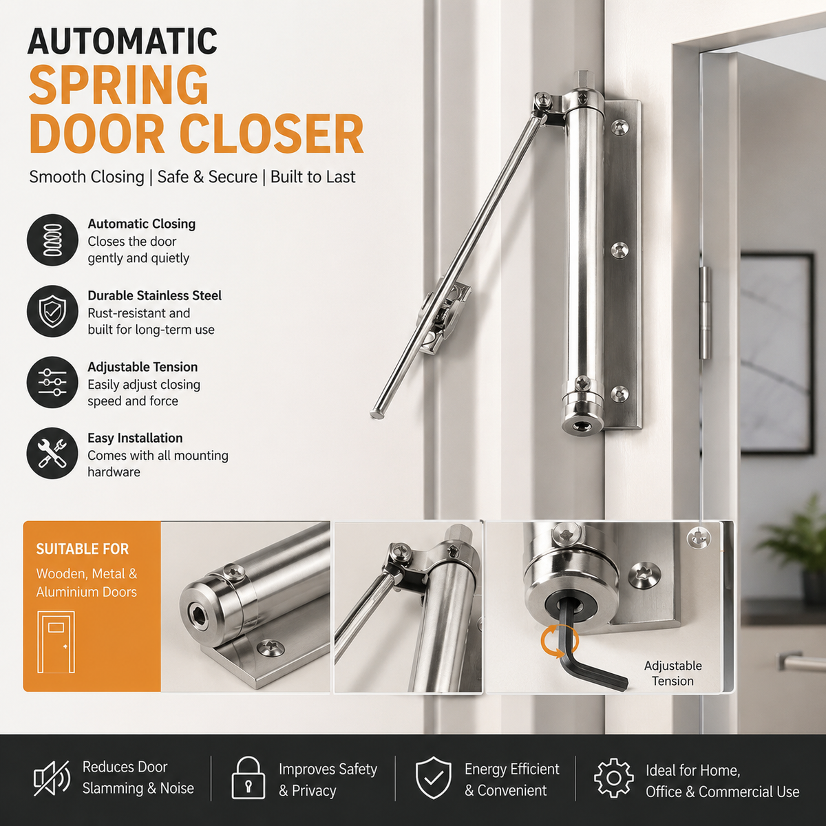 Automatic Spring Door Closer